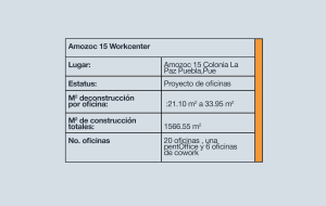 Tabla Amozoc 15 Workcenter